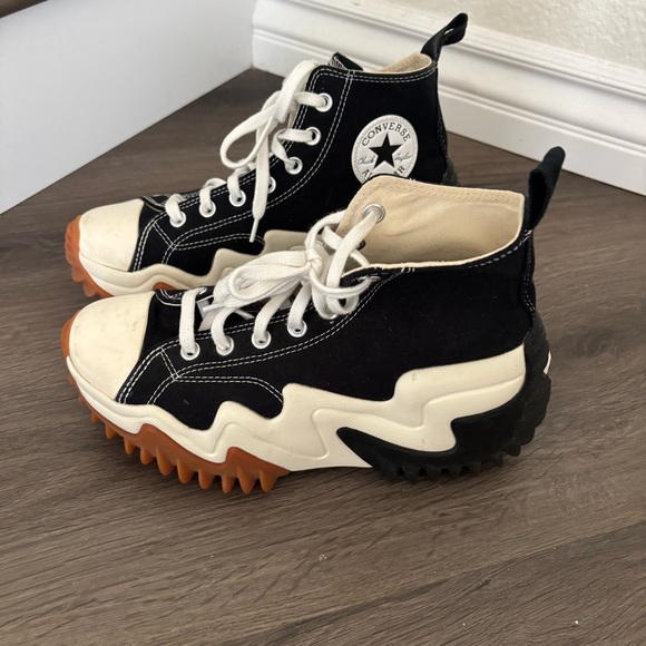 Converse Run Star motion HI Black and Cream Athletic Shoes - Picture 1 of 9